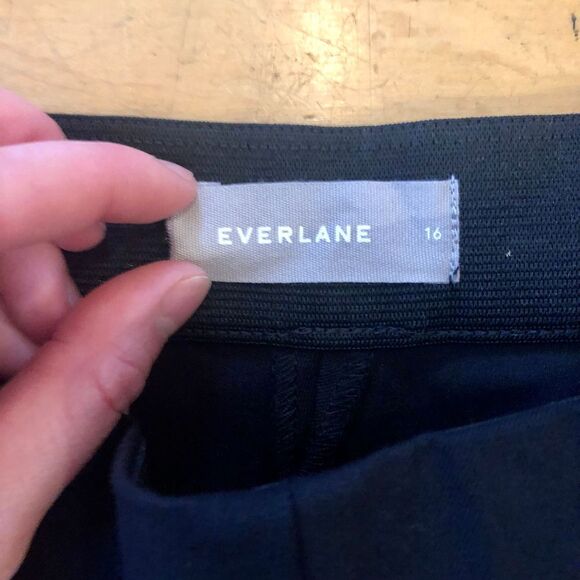 Everlane | NWOT Back-Slit Work Pants Black Size 16 - Picture 5 of 8